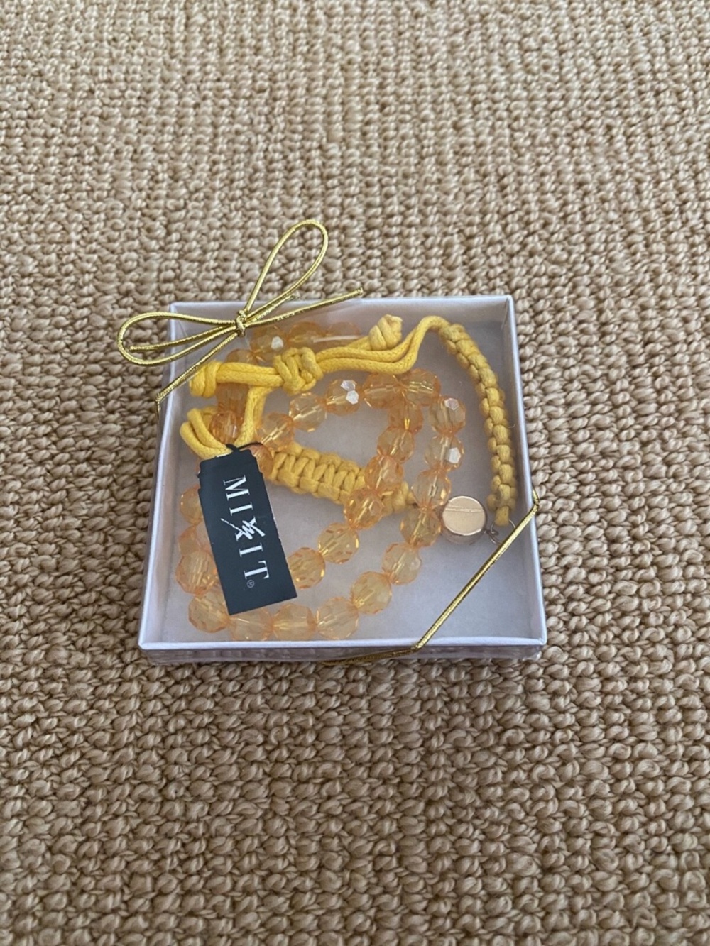 Women's Mixit Yellow Bracelet, New In Box